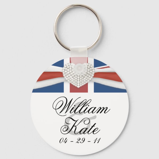 Prince William & Kate - Royal Wedding Souvenir Key Ring (Front)