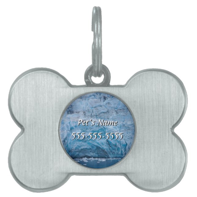 Prince William Sound Glacier Pet Tag (Front)