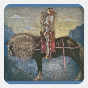 Prince with Bird Square Sticker