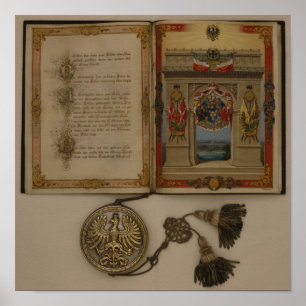 Prince's Diploma investing Otto von Bismarck Poster