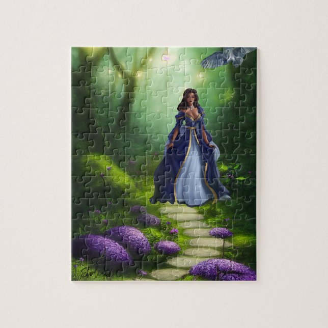 Princes stroll through enchanted forest  jigsaw puzzle (Vertical)