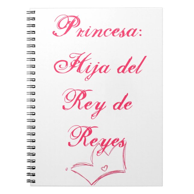 Princesa Spiral Notebook (Front)