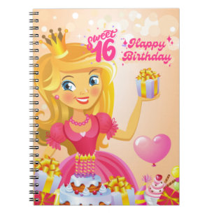 Princess 16th Birthday Notebook