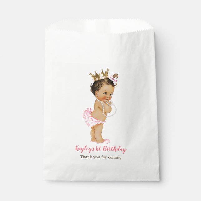 Princess 1st Birthday /Baby Shower Gift Favour Bags (Front)