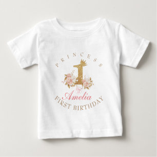 Princess 1st Birthday Baby T-Shirt