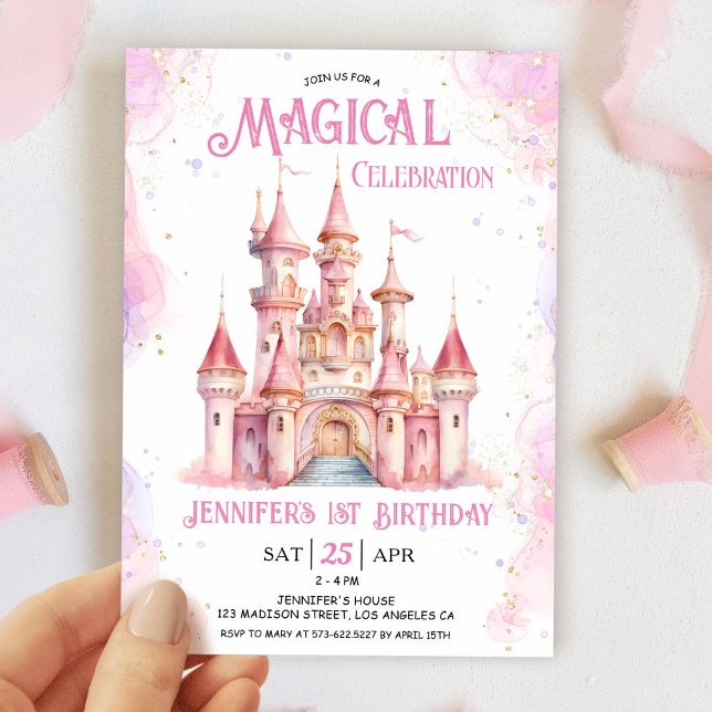Princess 1st Birthday Party Royal Castle Invitation (Creator Uploaded)