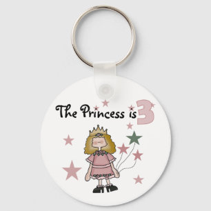 Princess 3rd Birthday Tshirts and Gifts Key Ring