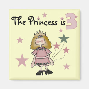 Princess 3rd Birthday Tshirts and Gifts Magnet
