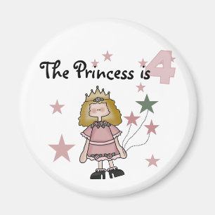 Princess 4th Birthday Tshirts and Gifts Magnet