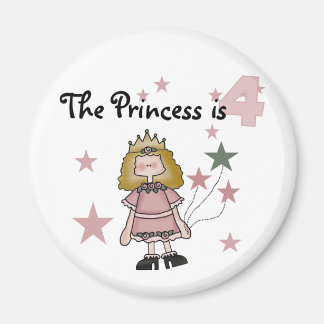 Princess 4th Birthday Tshirts and Gifts Magnet