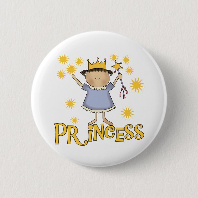 Princess 6 Cm Round Badge (Front)