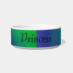 Princess Abstract Swirls of Green and Blue Bowl