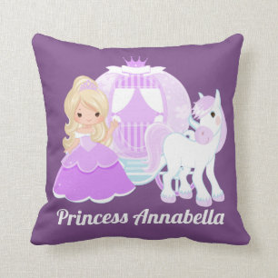 Princess add name girls home decor pillow