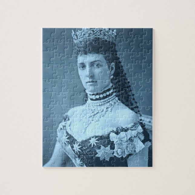 Princess Alexandra of Denmark in blue Jigsaw Puzzle (Vertical)