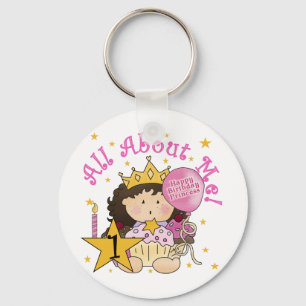Princess All About Me 1st Birthday Tshirts Key Ring