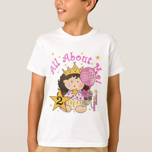 Princess All About Me 2nd Birthday T-Shirt (Front)