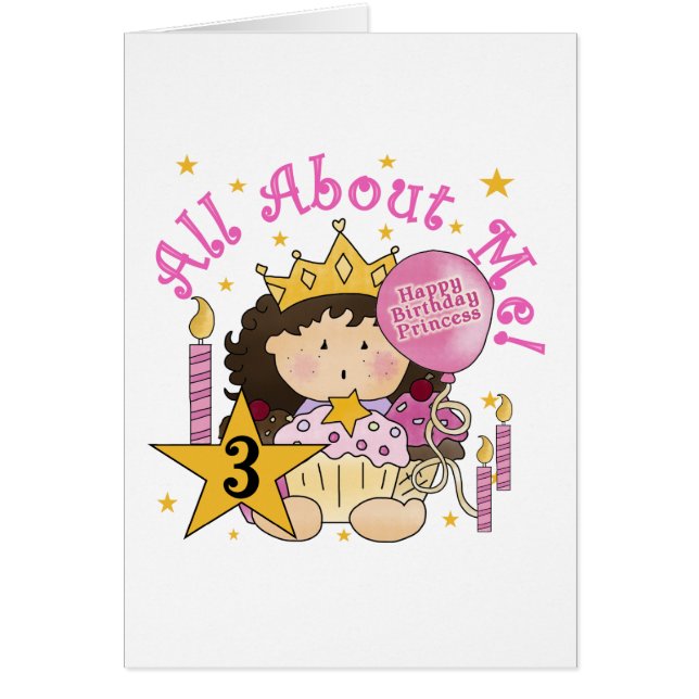 Princess All About Me 3rd Birthday Tshirts (Front)