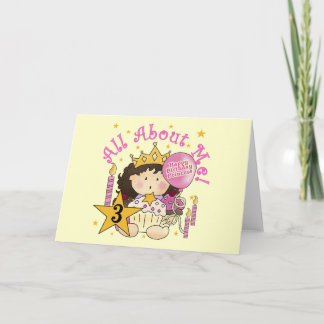 Princess All About Me 3rd Birthday Tshirts Card