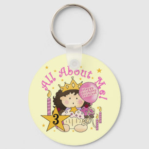 Princess All About Me 3rd Birthday Tshirts Key Ring