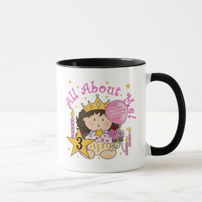 Princess All About Me 3rd Birthday Tshirts Mug (Right)