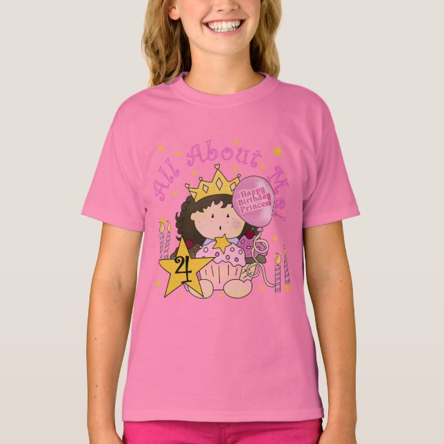 Princess All About Me 4th Birthday Tshirts (Front)