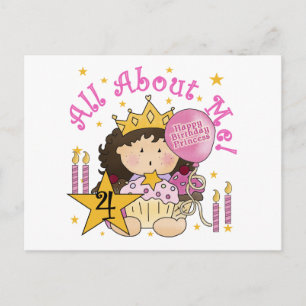 Princess All About Me 4th Birthday Tshirts Postcard