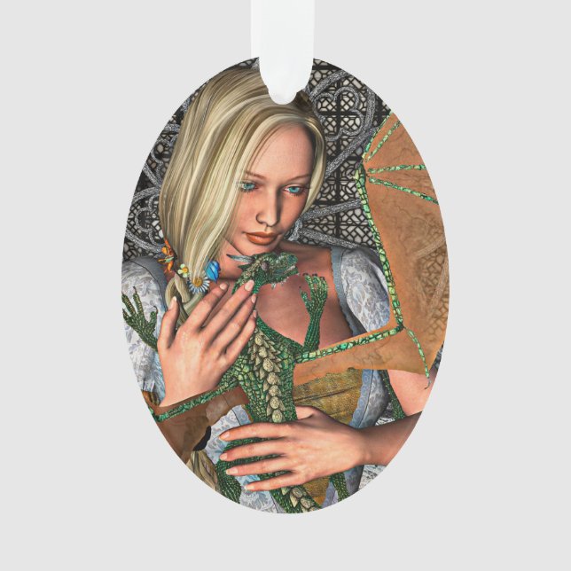 Princess and Dragon Ornament (Front)