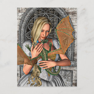 Princess and Dragon Postcard