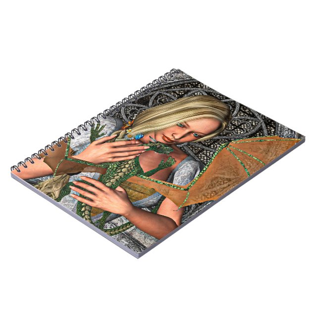Princess and Dragon Spiral Notebook (Left Side)