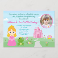 Princess And The Frog Birthday Invitation Blonde
