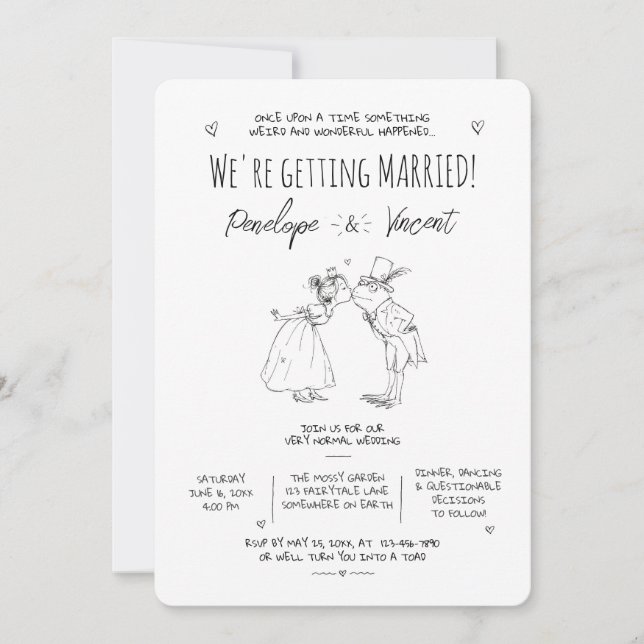 Princess and the Frog Wedding Invitation (Front)