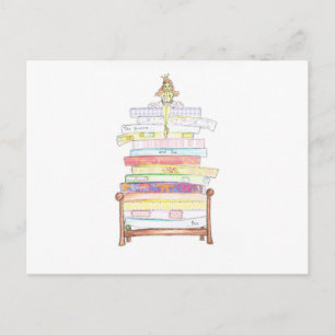 princess and the pea postcard