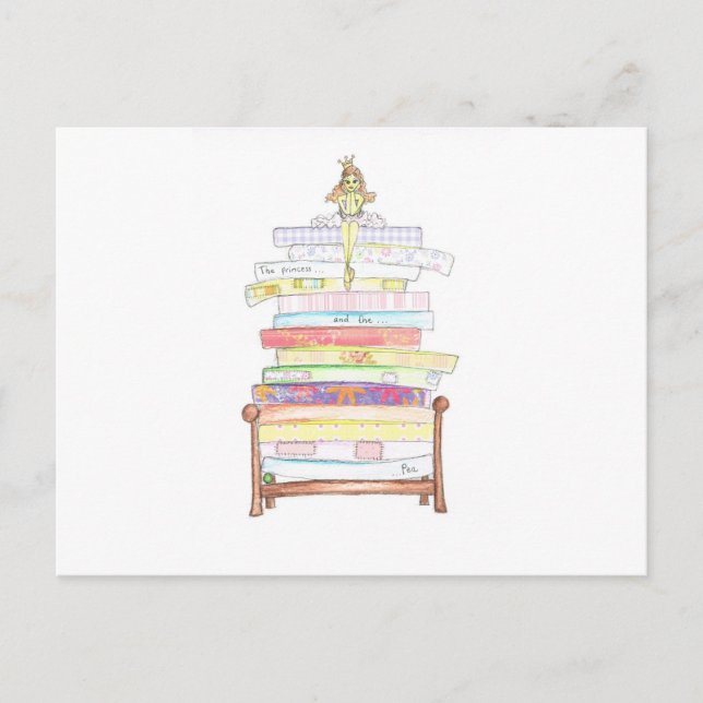 princess and the pea postcard (Front)