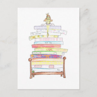 princess and the pea postcard