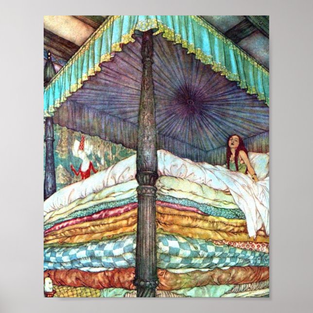 Princess And The Pea Print - Fairy Tale Hans Ander (Front)