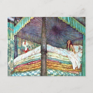 Princess And The Pea Print - Fairy Tale Hans Ander Postcard