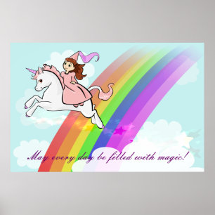 Princess and Unicorn Poster