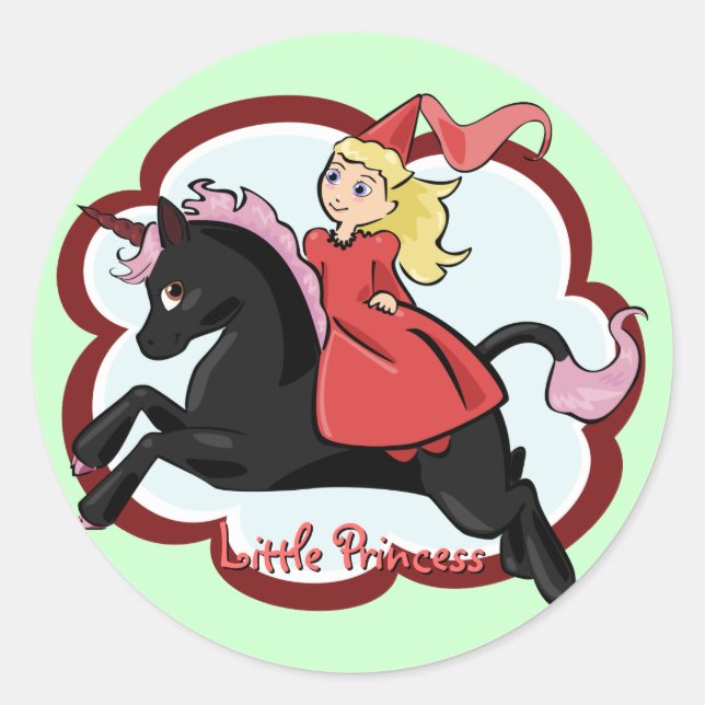 Princess and Unicorn Sticker (Front)