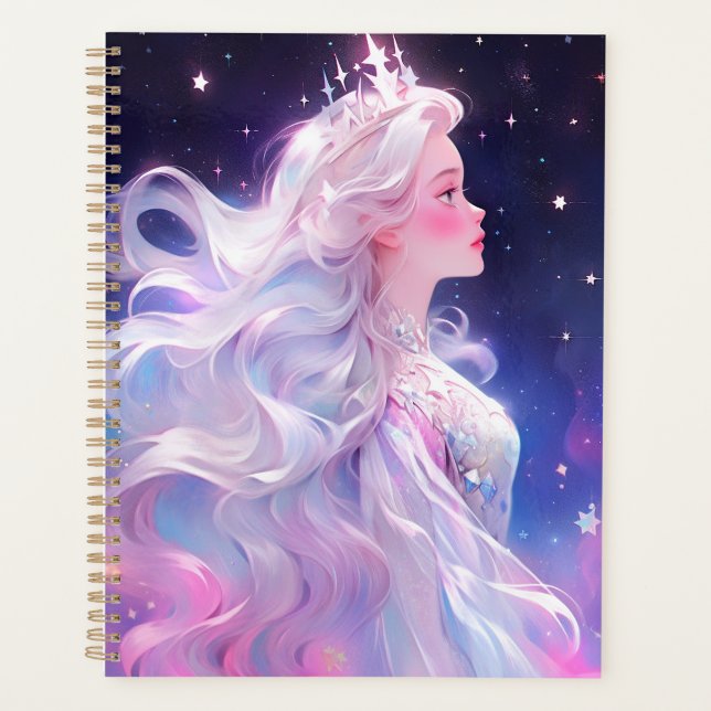 Princess Anime Girl Made Of Stars Planner (Front)