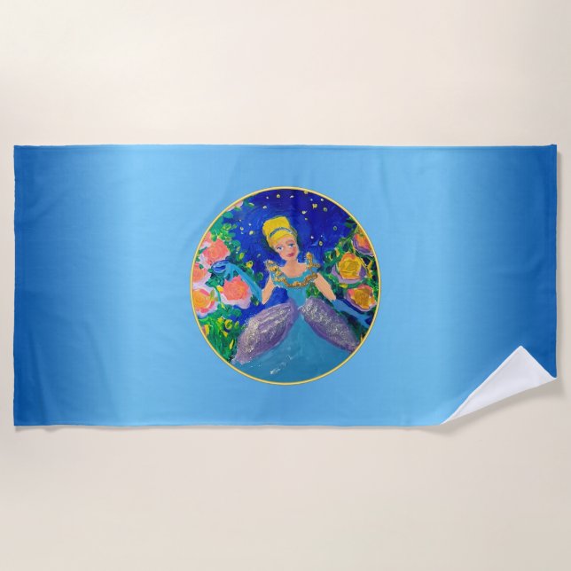 Princess "Art by Kids"  Beach Towel (Front)
