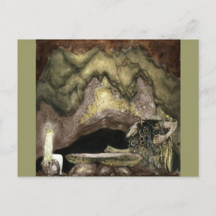 Princess at Table with a Troll Postcard