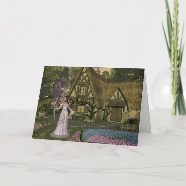 Princess at the Cottage Greeting Cards (Front)
