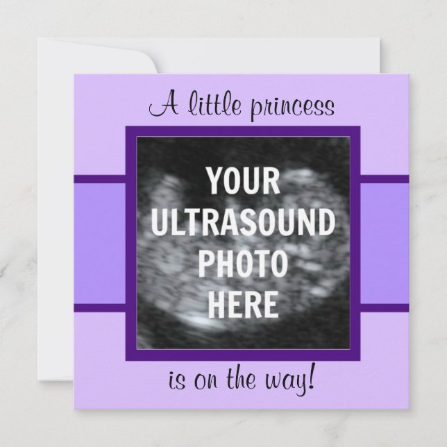 Princess Baby Customised Ultrasound Photo Template (Front)