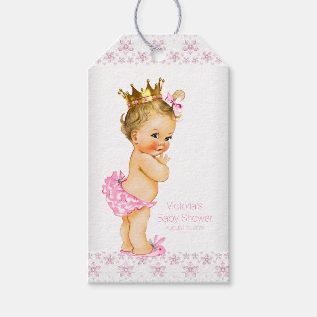 Princess Baby Shower Gift Tags (Front)