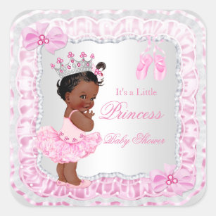 Pink Ballerina Baby Shower Girl Stickers Zazzle Nz