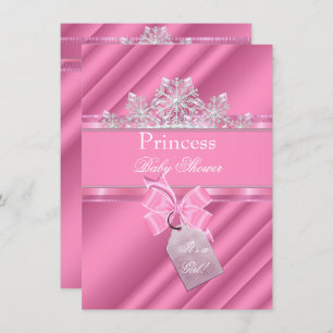 Princess Baby Shower Girl Pink "It's a Girl" Invitation