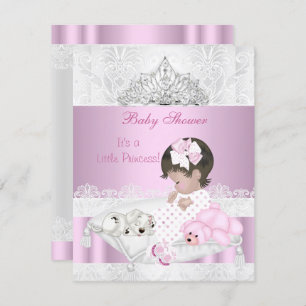 Princess Baby Shower Girl Tiara Lace Invitation