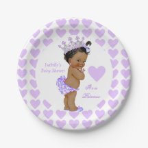 Princess Baby Shower Party Purple Heart Ethnic