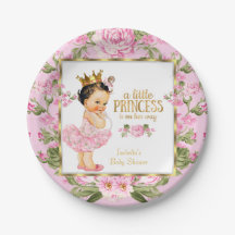 Princess Baby Shower Pink Gold Rose Floral