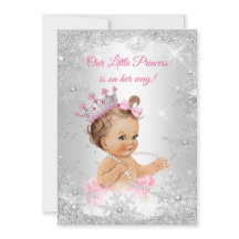 Princess Baby Shower Pink Silver Winter wonderland